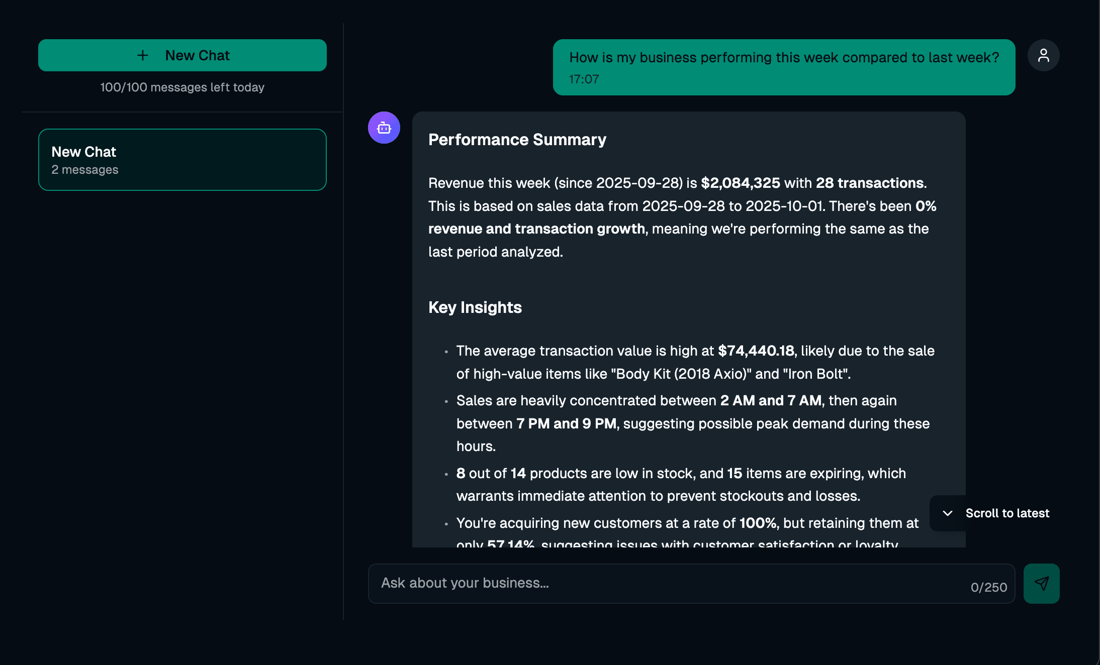 AI assistant screenshot