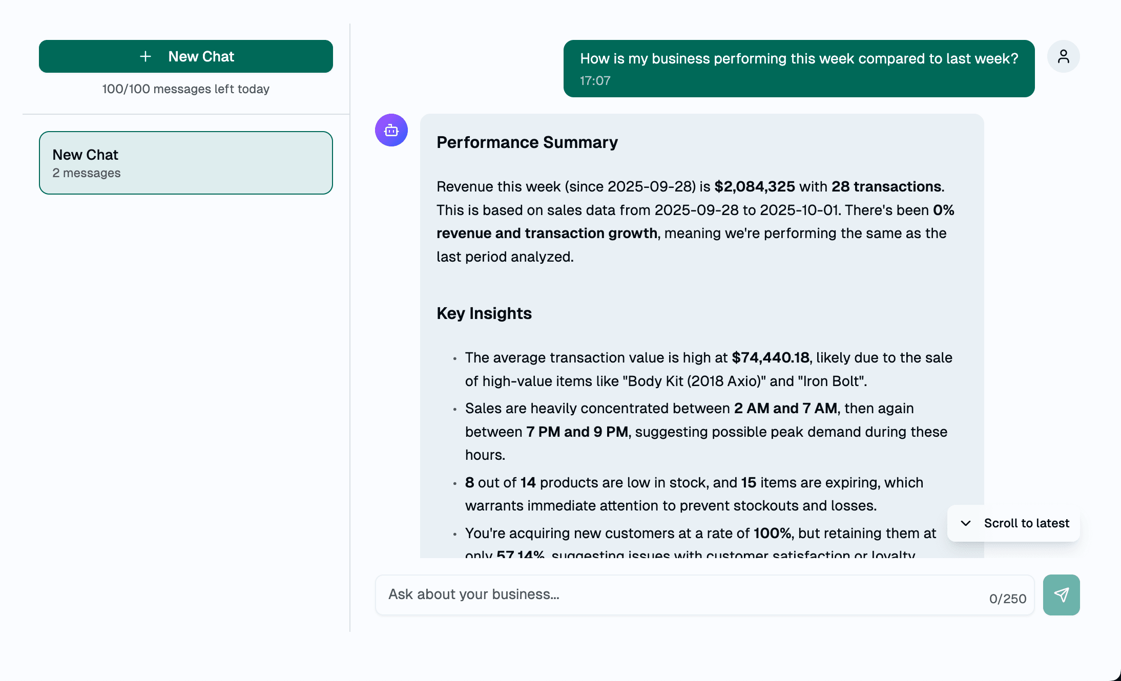 AI assistant screenshot
